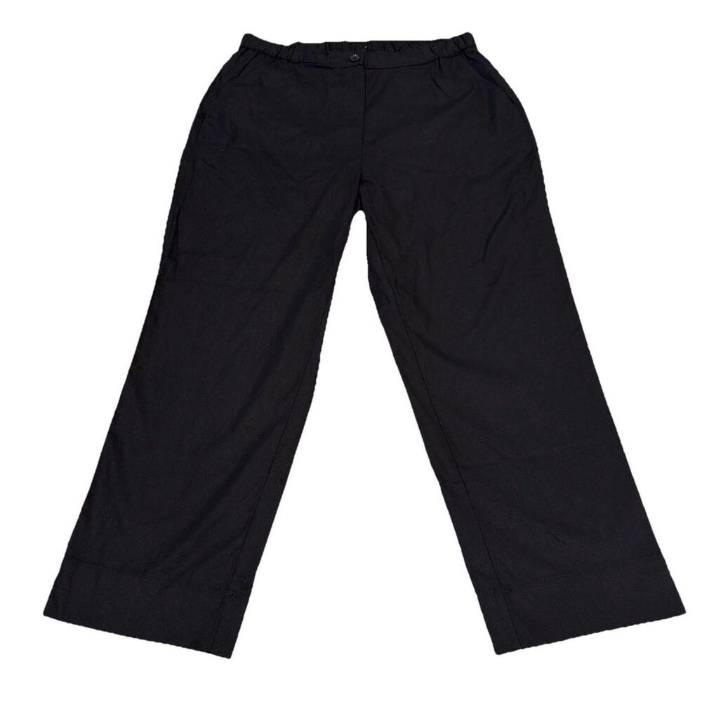 NEW NWT Banana Republic Pants Womens Tapered Ankle Linen Blend Large Black